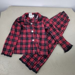 René Rofé Red Plaid Pajama Set Girl's 4T